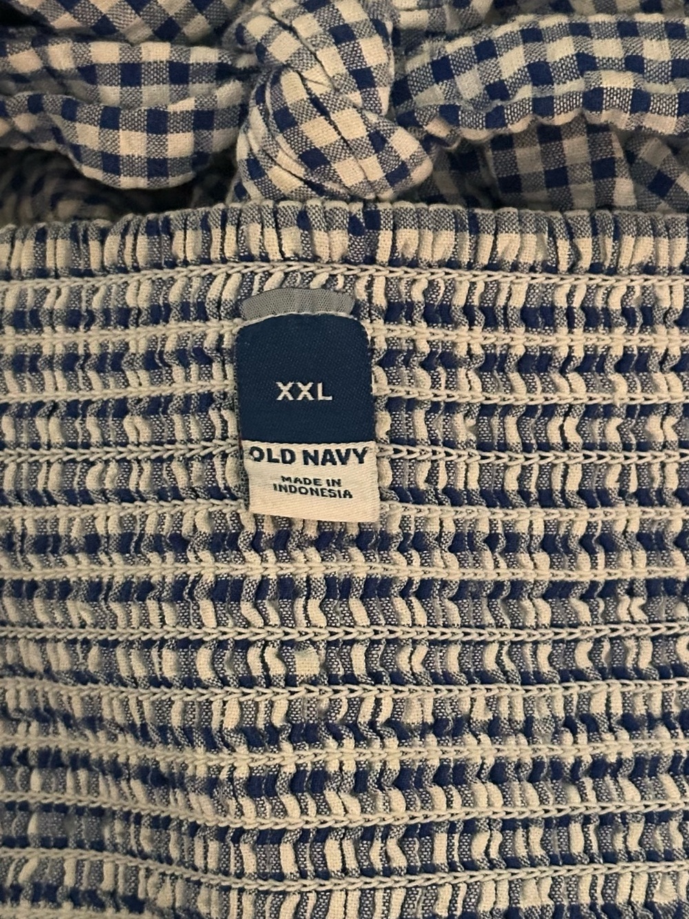 Old Navy XXL Blue Gingham Square-Neck Tiered Midi Dress - Picture 5 of 12